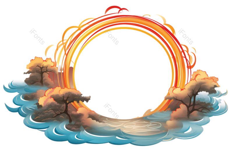 边框图片,祥云元素,中国风PNG,中国免抠素材